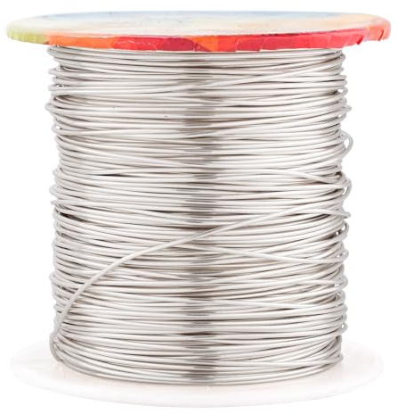 82 Feet Tarnish Resistant Copper Wires 20 Gauge for DIY Craft | Silver Jewelry Craft Wires Beading Wire for Jewelry Making, Wire Wrapping and Crafting()
