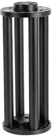 KiBcsLic Höhenerhöhung für die parallaktische Montierung, Teleskopzubehör-Verlängerungssäule, robuste Hochleistungs-Verlängerungssäule aus Metall für EQ5, 300 Mm Schwarz