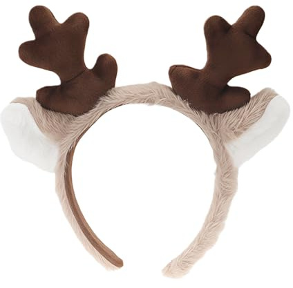 Xanthelle Reh Haarreif, Reh Kostüm Damen & Rentier Kostüm, Geweih Haarreifen Mit Tier Ohren Für Halloween & Weihnachten Damen Cosplay