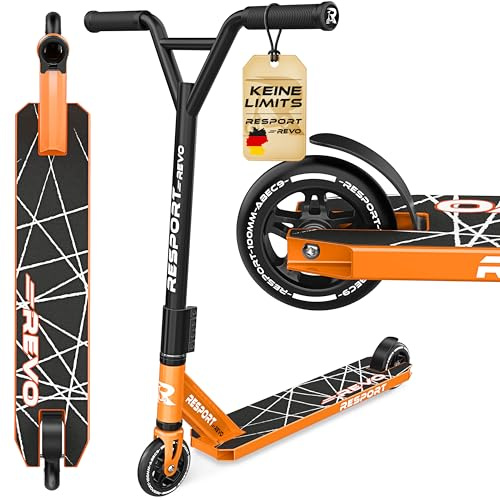 RE:Sport Trottinette Freestyle REVO avec Support | Stunt Scooter Professionnelle pour Enfants et Adultes | Trottinette Cascade Roues en polyuréthane et Barre en Y, roulement à Billes ABEC 9