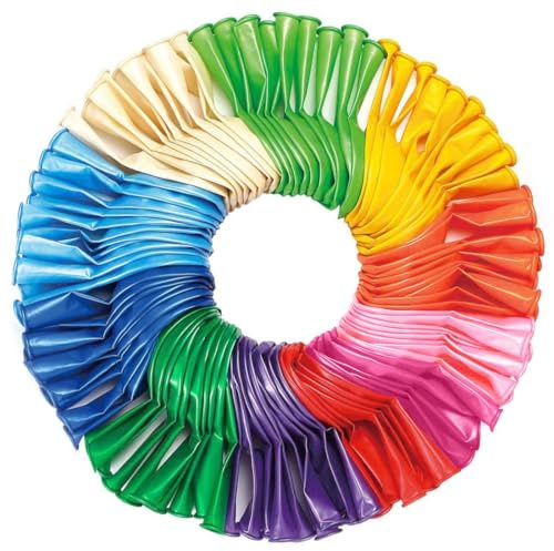 110 Stück Luftballons Gemischte, 12 Zoll Latex Luftballons Gemischte, Ballons Kindergeburtstag, Helium Ballons für Geburtstag Hochzeit Party Dekoration, 11 Farben