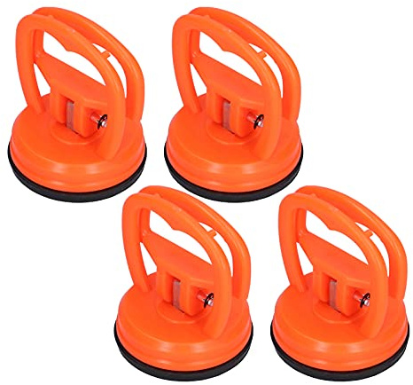 Mini-Saugnäpfe, 4er-Pack |15 kg Tragkraft für LCD-Bildschirmreparatur/Glashandhabung |ABS-Einarm-Saugnäpfe mit Schnallengriff, kratzfeste Gummibasis