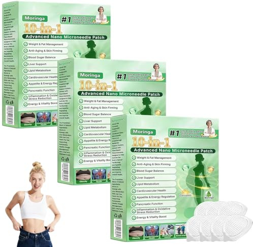 Moringa Lot de 21 patchs micro-aiguilles 10 en 1 pour le corps quotidien