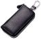 iSuperb - Estuche de Llaves Familia Cartera de Llavero Piel Llave de Moto Coche y Unas Pequenas Organizador de Llaves Portallaves con Cremallera (Negro)
