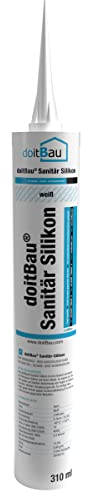 10 Kartuschen PREMIUM Sanitär Silikon von doitBau weiß 310ml weiss Sanitärsilikon Küche Dichtstoff Bausilikon