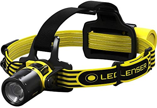 Ledlenser EXH8 LED Stirnlampe, explosionsgeschützt, Ex-Zone 0/20, fokussierbar, mit rotem Rücklicht, mit Batterie, 180 Lumen, 120 Meter Leuchtweite, 40 Stunden Leuchtdauer, 1 Stk.