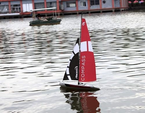 53.74 RC Sailing Boat Super Giant Unpowered Hobby Remote Control Boat 2.4G 4CH Adult 14 Years Old Sail Model 14+ by SOWOFA
