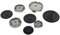 Universal Hob Burner and Cap set Includes 1 x Large 2 x Medium 1 x Small For Beko Flavel Leisure and many more