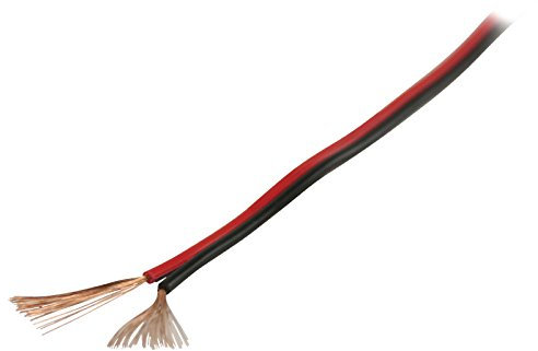 electrosmart Cavo per altoparlanti da 5 m, rosso/nero, 2 x 1 mm, 2 x 89 fili, per Home HiFi/Car Audio ecc