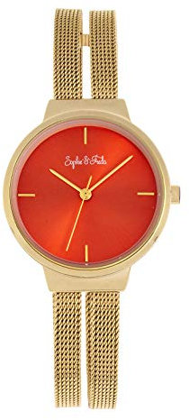 Sophie and Freda Sedona Quartz Gold Stainless Steel Bracelet Women's Watch SAFSF5304
