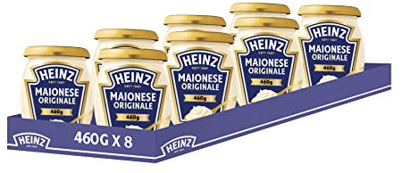 Heinz Maionese Originale Vetro Grande 460g (8 Confezioni)