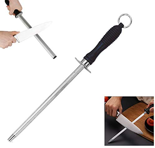 11 inch Knife Sharpening Steel Rod Sharpener Honing Stick Chef Tool UK Seller