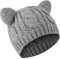 SATINIOR Katze Ohr Mütze Hut Winter Süß Katze Strickmütze für Damen Mädchen (Grau)