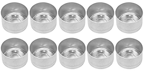 50pcs Support de Base de Bougie Chauffe-plat en Aluminium, Ronds Simples et Vides de Tasses de Bougie Chauffe-plat, Contenants de Bricolage, Moule pour Faire des Bougies,