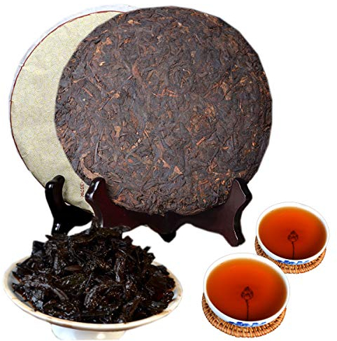 Thé Pu-erh mûr Menghai fermenté Gâteau Au Thé Vieux Puer Bio Yunnan chinois 357g
