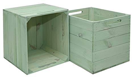 MARWOOD MADRYT - 2 cajas de almacenamiento Kallax para estantería Kallax, insertos Kallax, caja de madera, para estantería Kallax, insertos Kallax, caja de fruta, caja de madera, 2 unidades