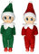 2 Stück Weihnachtselfen Figuren Mini Elfen für Jungen Mädchen,Rot Grüne Mini Puppe Elf Weihnachten Baby Winziger Weihnachtself für Weihnachten Neujahr Geschenk,Weihnachtsstrumpffüller