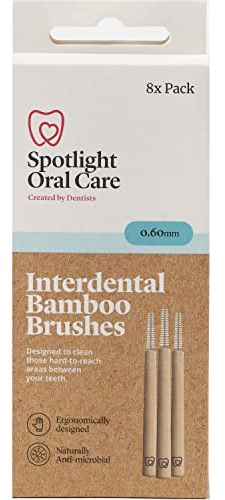 Spotlight Oral Care 8 Interdental Bamboo Brushes - 0.6mm - Pack of 1