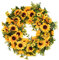 Kranz Sonnenblume TüRkranz FrüHling Sommerkranz gelbe Sonnenblume grüne Blätter Girland TüRkranz GanzjäHrig Sonnenblumenkranz