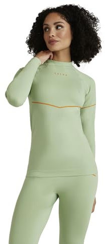 FALKE Damen Baselayer-Shirt Maximum Warm Trend Funktionsmaterial Schnelltrocknend Thermo 1 Stück, Grün (Quiet Green 7378), L