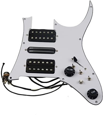 Geladenes Gitarren-Pickguard Vorverdrahtete Pickguard Gitarre Pickups Humbucker Pickups Alnico 5 HSH 4C. Kabelbaum Push-Pull Single Cut Set Für RG350. Serie