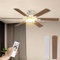 Mefine 132cm Deckenventilator mit Beleuchtung Leise, Große Deckenventilator mit Licht und Fernbedienung, LED Lampe Ventilator mit Umkehrbarer DC Motor für Schlafzimmer, Wohnzimmer(ohne Batterie)