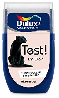 Dulux Valentine Peinture Testeur Crème de Couleur - Murs et Boiseries - Mat - Couleur Lin Clair 30 ml