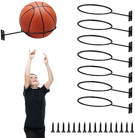 8 Stück Ball Halter,Wandhalterung Ball,Ball Rack Mit Schrauben,Montiert Ball Wandhalterung Für Basketball,Fußball,Volleyball,Rugby
