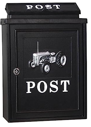 WDJBPSH Briefkasten Sperren Retro Postfächer mit 2 Schlüsseln, An Der Wand Montiert Briefkasten für Türwand/Gartenzaun/Wohnung/Veranda, Einfach Installieren – Wetterfest (Color : Silver)