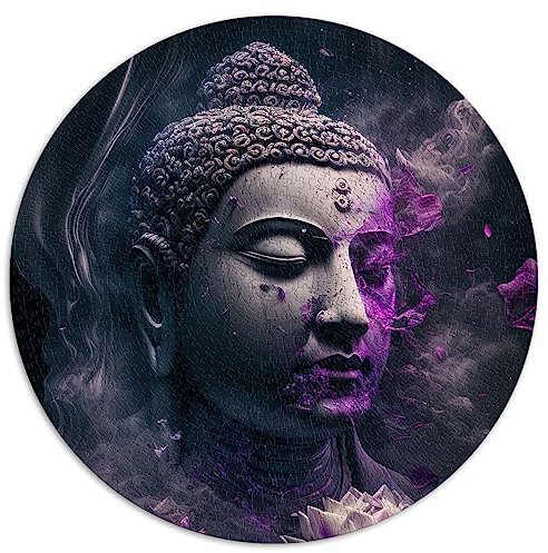 Buddha-Puzzle, Geschenk, 1000 Teile, rundes Puzzle für Erwachsene und Kinder ab 12 Jahren (67,5 x 67,5), 1000 Teile