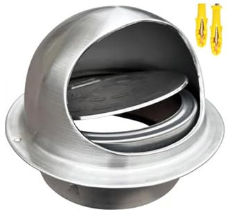 Capuchon coupe-vent en acier inoxydable, hotte de cuisine extérieure, sortie d'échappement de clapet anti-retour, housse de pluie de ventilation de clapet anti-retour de salle de bain 160 mm ( Size :