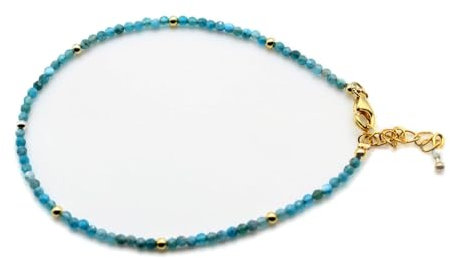 Edelstein Armband mit vergoldet 925 Silber (Apatit)