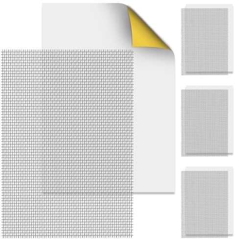 Mellbree Lot de 4 panneaux de grillage en acier inoxydable pour rongeurs avec autocollant vierge pour garder les souris à l'extérieur 210 x 300 mm
