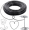Yoosso Filo per bricolage, nero, 2 mm x 30 m, per fai da te, filo di alluminio, per modellare, antiruggine, per la creazione di gioielli, fai da te