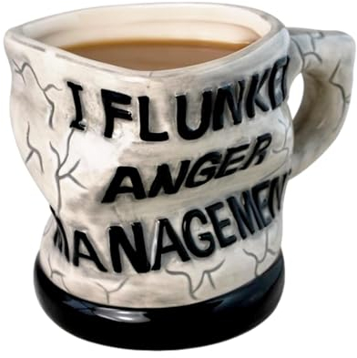 Wut-Management-Teetasse, inspirierende Kaffeetasse, Teetasse, humorvolle Getränketasse, kreativer Wassertrinkbecher für Wein, Milch