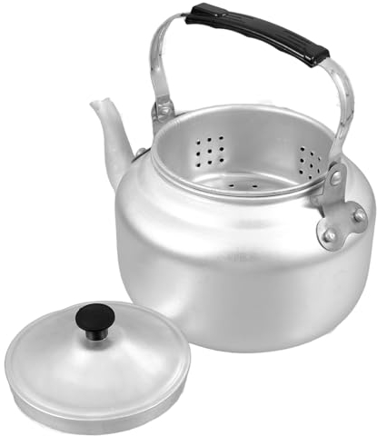 Kichvoe Aluminum Teapot Lid Handle Household Tea Kettle 800ml Capacity for Camping Daily Use