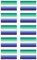 Aufkleber: 50x30 mm, 10 Stück - Flagge - Gay Men's/schwule Männer Pride - LGBTQ - für Auto, Laptop und mehr