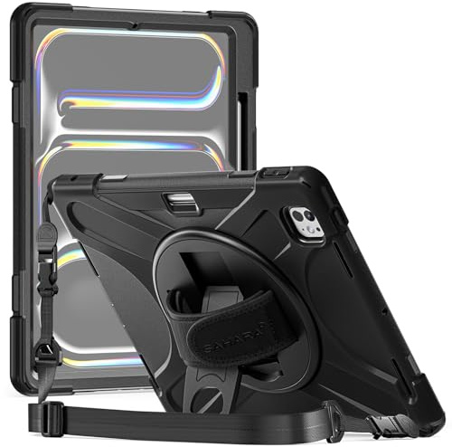 Sahara TB00386 Raider-X Series Heavy Duty Case für iPad Pro 13 Zoll (M4 2024/M5 2025), Scorpion Black