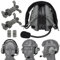 WQZXM Casque Bluetooth Tactique avec Prise De Son Et Réduction du Bruit, Casque Airsoft Portable À Double Usage/Protection Auditive/Cache-Oreilles De Chasse(Gray)