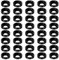 PATIKIL M6 Finish Countersunk Washer, 40pcs Anodized Aluminum Alloy Flat Cup Head Screw Gasket Bolt for Mechanical Accessories Parts DIY Models, Black