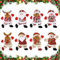 Weihnachtsbaum Anhänger, 8 Motiven Weihnachtsanhänger Weihnachtsmann, Tanzender Schneemann Bär Weihnachtsdeko, Elch Ornamente Schmuck für Garten Weihnachtsbaum Weihnachts Xmas Baumdeko Party Deko