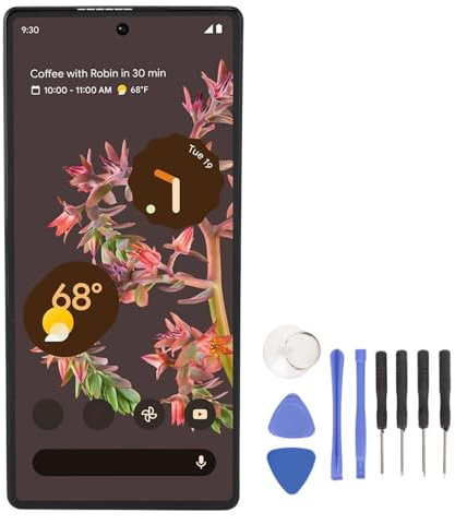 Segrehy Display-Digitizer-Baugruppe für Google Pixel 6 5G, 6.4-Zoll Touchscreen inkl. Fingerabdrucksensor & Werkzeugsatz, Hochauflösender Ersatz-Bildschirm