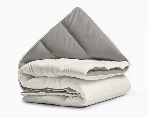 Sleeptime Bettdecke - Beige/Khaki - 240 x 200 - Waschbare Bettdecke - 4 Jahreszeiten - Anti-Allergene Steppdecke