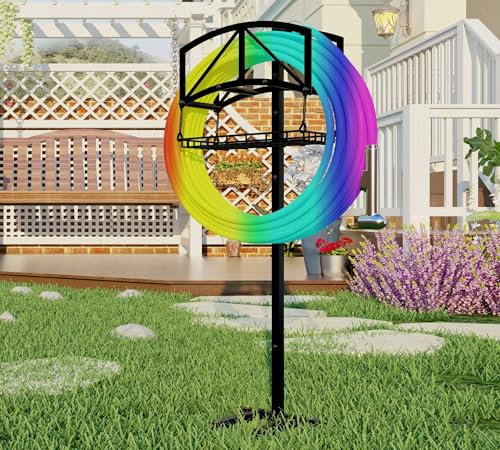 Freistehender Gartenschlauchhalter, abnehmbarer Erdspieß, Outdoor-Schlauchhalter für Rasen und Hof