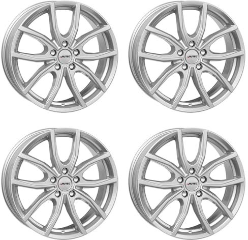4x Autec Felgen VIDRON 7.0x18 ET43 5x112 Brillantsilber kompatibel mit Seat Ateca Leon Altea Tarraco