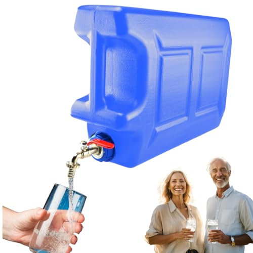 Anwicar Bidon d'eau avec Robinet - Réservoir d'eau Camping 20l - Camping Jerricane d'eau - Réservoir d'eau Fraîche - Bleu