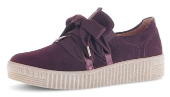 Gabor Damen Low-Top Sneaker, Frauen Halbschuhe,Best Fitting,Turnschuhe,Laufschuhe,schnürschuhe,schnürer,straßenschuhe,Mulberry,40.5 EU / 7 UK