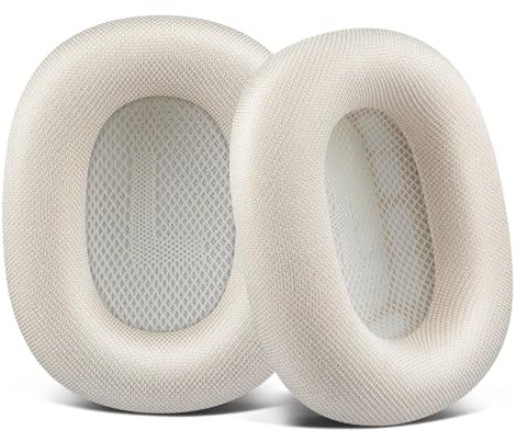 Ohrpolster Ersatz für AirPods Max Over-Ear-Kopfhörer, Mesh Gewebe Kopfhörer Ohrpolster, Magnetische Ersatzpolster Ohrpolster für Apple Airpods Max (Starlight)
