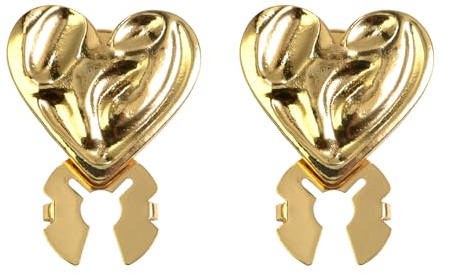 Lot de 2 cache-boutons décoratifs en forme de cœur pour jeans, couture, chemise, chemisier, robe, manteau, jean, fête, usage quotidien