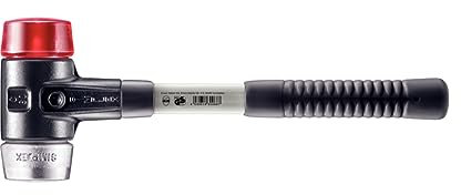 Halder 3769060 mazo de plástico/metal suave con mango con fibra, multicolor, 60 mm